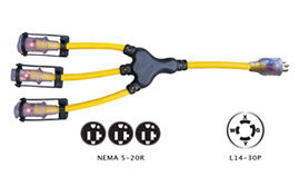 Details about   E-ZEELOCK E-Zee Lock Turn & Pull Power Adapter Cord Outlets Plugs 12AWG T-M-20 